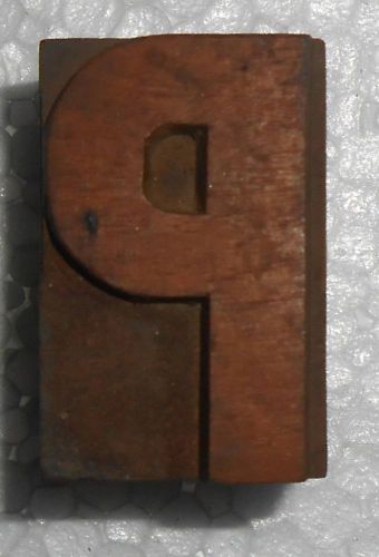 Vintage Letterpress Letter &#034;P&#034; Wood Type Printers Block Collection m509