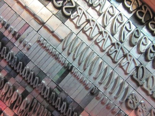 Letterpress Lead Type 24 Pt. Repro Script ATF # 705   B16