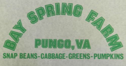 Bay Spring Farm Beans Greens Pumpkins Pungo VA Screen Print Transfer Wall Craft