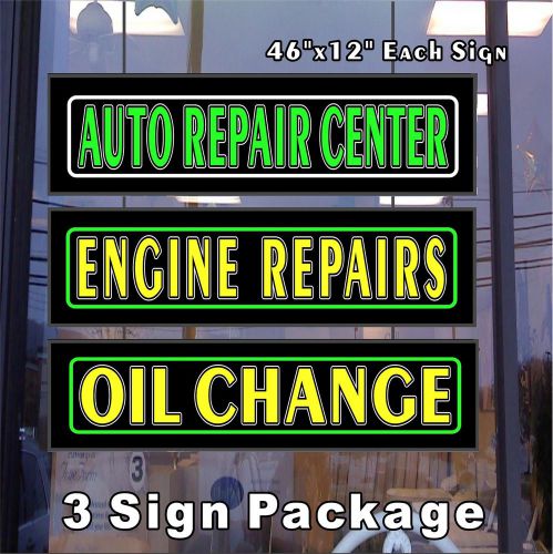 3 LED Light Box Sign - Auto Repair Center - Engine Repairs -  Oil Change - Signs