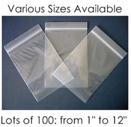 Clear zip lock baggies 3&#034; x 4&#034;  lot of 100, clear  ziplock reclosable 2 mil for sale