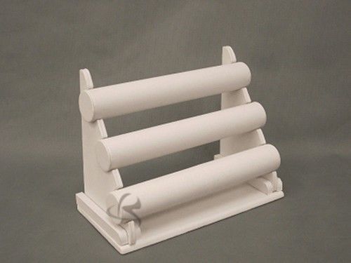 2 pcs White Bracelet Display 3 Bars #JW-WH-3BARS-2 Units