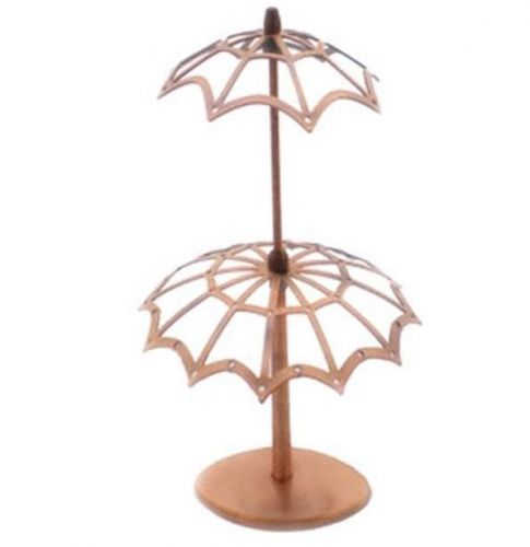 22*11.5cm Red Copper Tone Antique Retro Umbrella Earring Display Stand