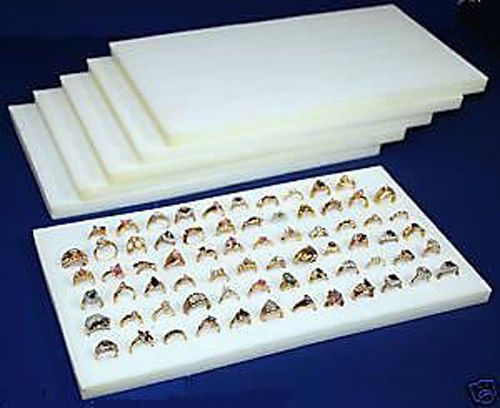 6 RING DISPLAY PAD 72 SLOT JEWELRY INSERT TRAVEL RINGS