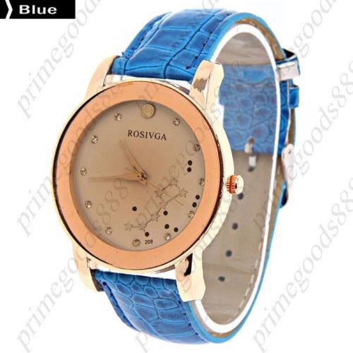 Star constellations big dipper stars pu leather  ladies wristwatch women&#039;s blue for sale