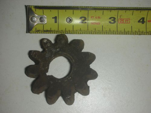 Iron gear 11 teeth 2.375&#034; d old farm antique primitive steampunk decor  art   f for sale