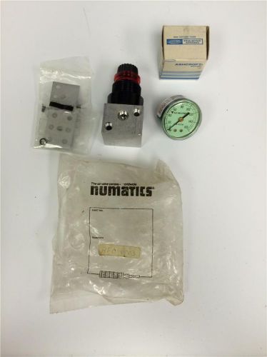 Numatics numatrol ii 215-101a regulator valve rf0-1003 &amp; ashcroft gauge 1005 set for sale