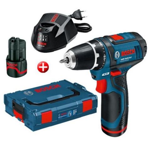 NEW Bosch GSR 10.8-2-Li Cordless Drill Driver + 2 Li + charger + L-Boxx