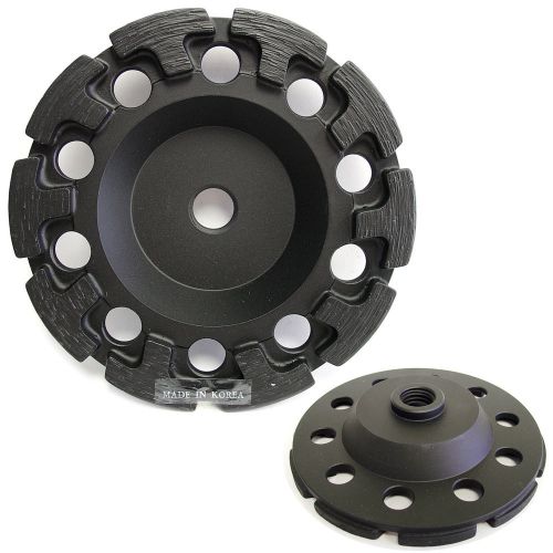 5” premium t-segment diamond grinding cup wheel for concrete 5/8-11 arbor for sale