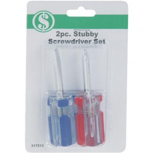 2PC STUBBY SCREWDRIVER AA019