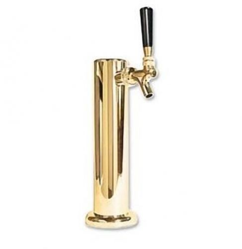 Beer Faucet Draft Single Tower keg Polished Brass Kegerator