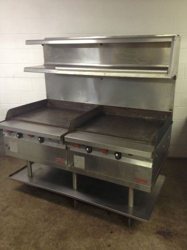 Vulcan heavy duty modular gas range ghm series w/ thermostat griddle tops for sale