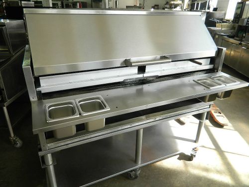 MAGICKITCH&#039;N RMB 60 60&#034; COUNTERTOP NAT GAS CHARBROILER * CUSTOM LID * SCREENS