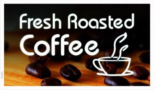 Ba514 fresh roasted coffee shop cafe banner shop sign for sale