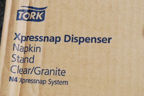 Tork Xpressnap Stand Napkin Dispenser, Granite/Clear Plastic #31XPS (#S4643)