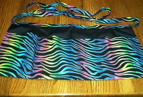 WAITRESS APRON MULTI COLORED ZEBRA