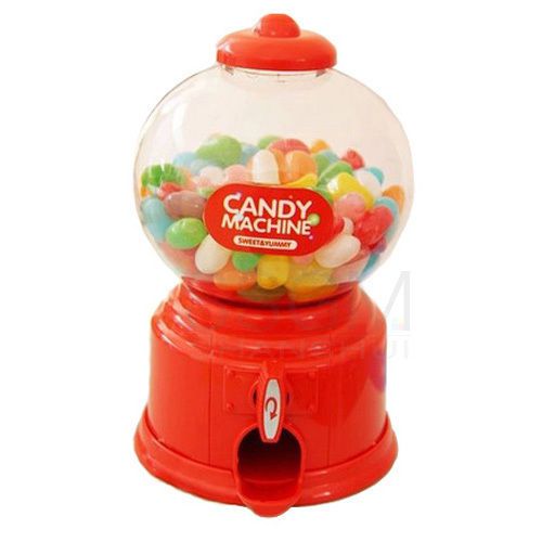 Retro plastic mini gumball machine candy vending miniature coin bank kids toy for sale