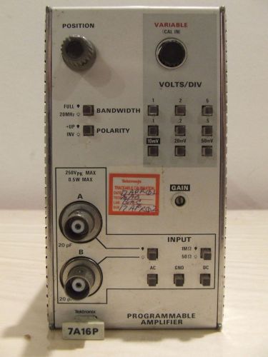 TEKTRONIX 7A16P PROGRAMMABLE AMPLIFIER OSCILLISCOPE PLUG IN