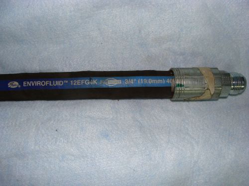 Gates 3/4&#034; x 28&#034; 6000psi envirofluid spiral wire hydraulic hose 12efg6k for sale