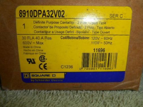 Square d Definite Purpose Contactor 8910DP32V02