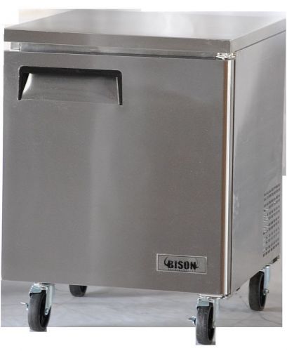 BISON 1 DOOR STAINLESS 27&#034;UNDER COUNTER REFRIGERATOR  ,BUR-27, FREE SHIPPING !!!