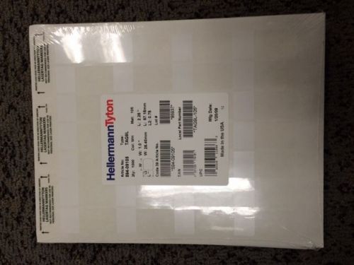 Hellermann Tyton TAG9L-105 Self Laminating Laser Tags, 1&#034; x 2 1/4&#034; ~ 1000 Labels