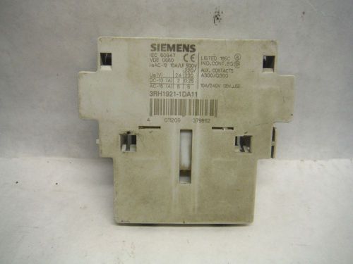 SIEMENS 3RH1921-1DA11 AUXILIARY SWITCH