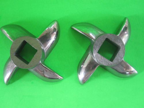 *TWO  #32 S/Steel Meat Grinder Knife blade for  Hobart Cabelas LEM Universal etc