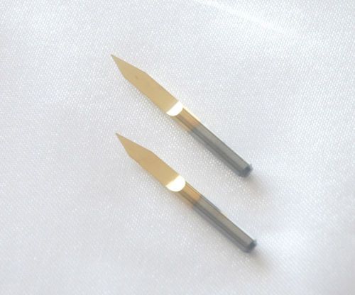 2x Titanium Coated Carbide PCB Engraving CNC Bit Router Tool 30 Degree 0.1mm