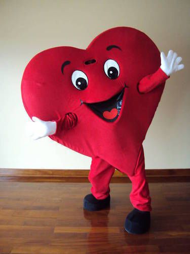 Love-heart mascot costume adult sz all welcome wholesale for valentine&#039;s day for sale