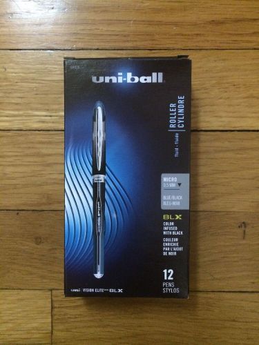 Uni-ball Vision Elite Rollerball Micro .5mm Point Black Blue