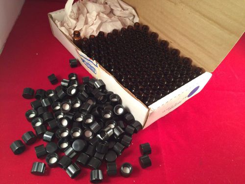 99 pcs Amber 1/2  Dram Glass Vials w/ caps  open box