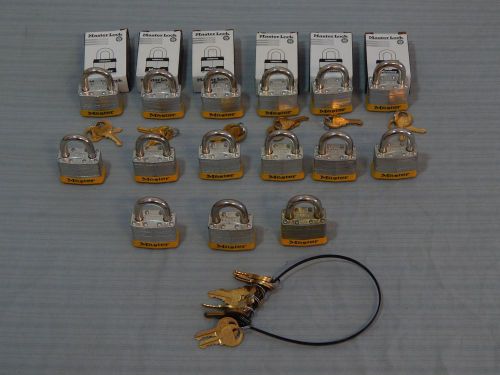 Lot 15 Master Lock Commercial Padlocks Keyed Alike 1KAYLW No 1