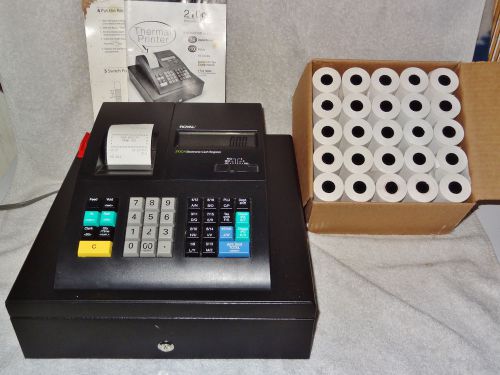 ~Working~ Royal 210DX Cash Register 1500 PLUs  24 dpt, 8 clerks 50 rolls paper