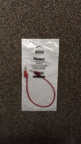 Pomona B-12-2 Stacking Banana Plug Patch Cord, Red 12&#034; - NEW!