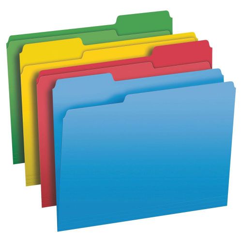 File Folders, Letter Size, Assorted Colors, 24 Count