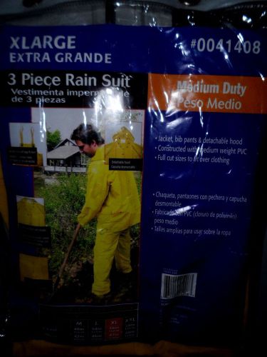 3 pc plastic rain suit .  mens size x- large for sale