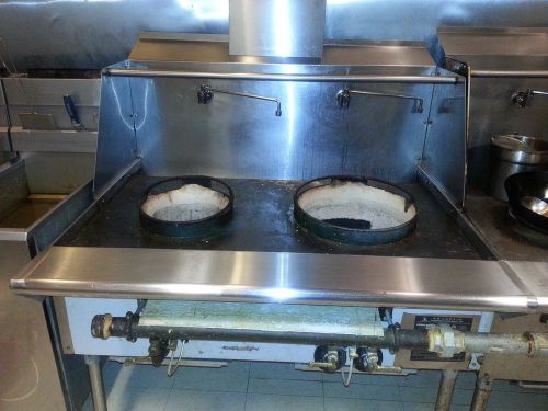 2 Hole Burner Chinese Wok Range LP Gas Commercial Restaurant YXWS-200