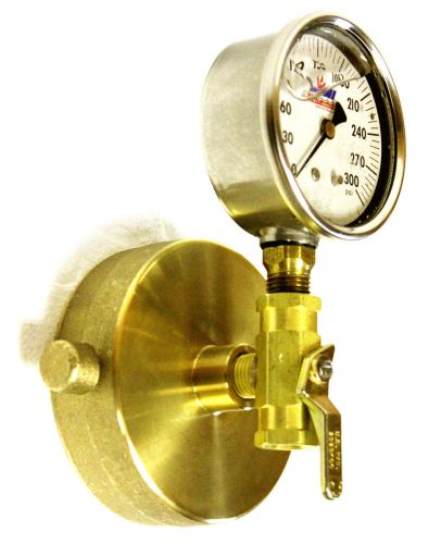 2-1/2&#034; NST Fire Hydrant Water Gauge with Bleeder valve &amp; liquid-filled Gauge