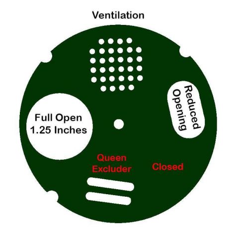 Lot of 10 x dark green epvc plastic beehive entrance discs bee hive nuc swarm for sale