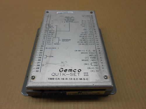 1 GEMCO 1989-CA-16-R-12-S-E-M-S-C 1989CA16R12SEMSC QUIK SET 111