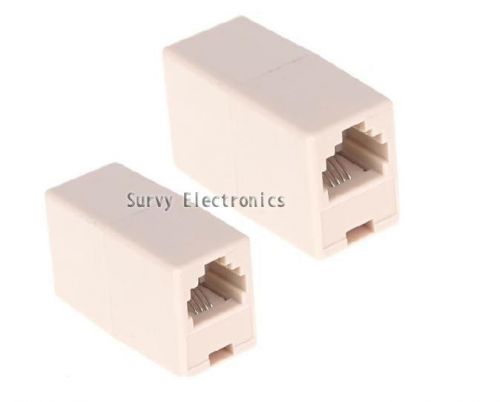 10Pcs RJ11 RJ-11 Female to Female Phone Jack Adaptor Joiner New