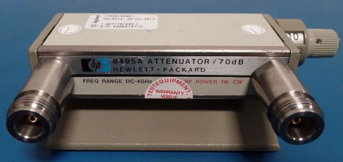 HP Agilent 8495A Manual Step Attenuator, GHz, 70 dB, 10 dB steps w/ Option 001