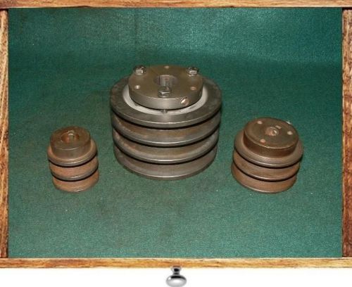 LOT OF 3 CAST IRON PULLEYS HIT MISS ENGINE PLANER ETC. STEAMPUNK ART