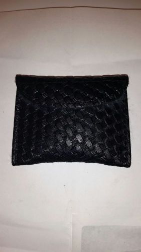 Basketweave Leather Latex Glove Holder for belt.