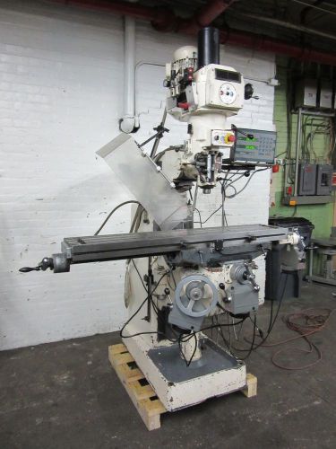 Lagun ram type vertical turret milling machine, model ftv-2s, dro, &amp; vise for sale