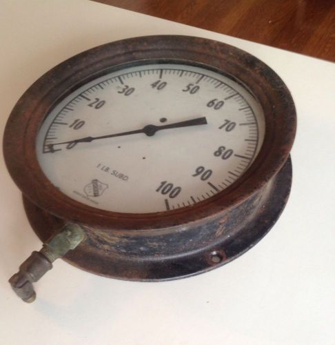 HUGE 9.75&#034; ASHCROFT NY Pressure Gauge, Vintage, Antique, Steam punk