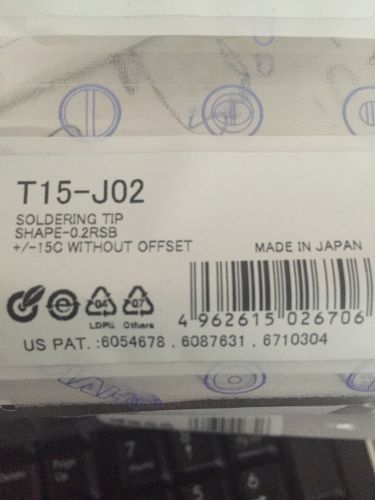 SOLDERING TIP T15-J02 LOT OF 20 PCS