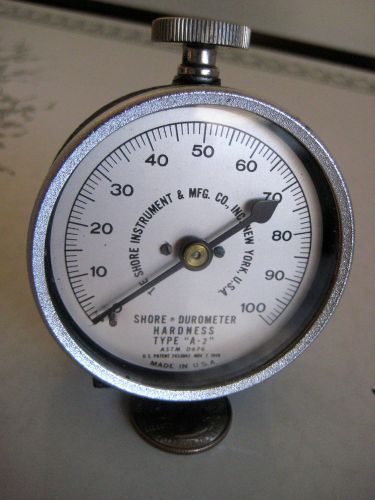 Vintage shore durometer hardness tester type a-2 astm d676 jamaica new york euc for sale