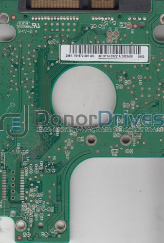 WD5000BEVT-00A05T0, 2061-701672-001 AD, WD SATA 2.5 PCB + Service